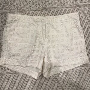 GAP Women's Cream Patterned Shorts